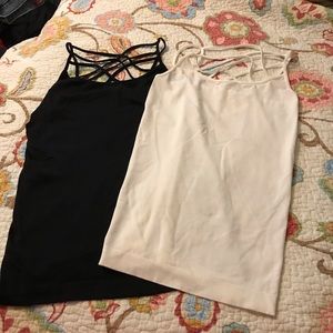 3/$25 Set of 2 Cross-neck Camisoles L/XL